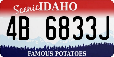 ID license plate 4B6833J