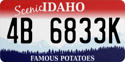 ID license plate 4B6833K