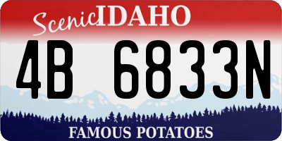 ID license plate 4B6833N