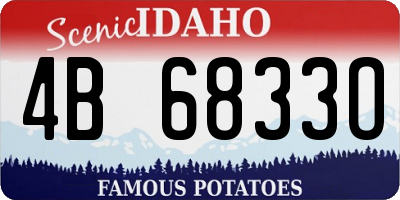 ID license plate 4B6833O