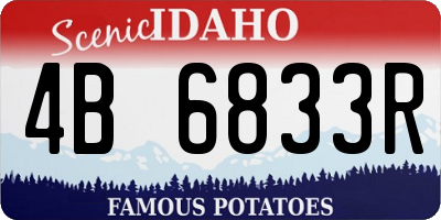 ID license plate 4B6833R