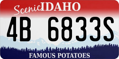ID license plate 4B6833S