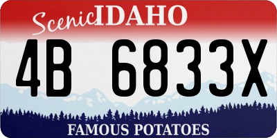 ID license plate 4B6833X