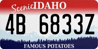 ID license plate 4B6833Z