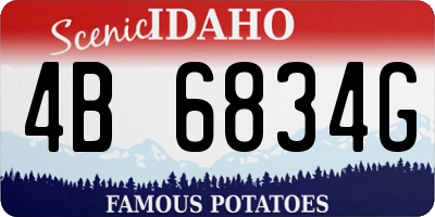 ID license plate 4B6834G