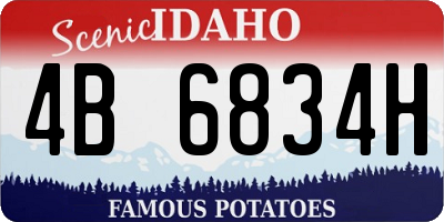 ID license plate 4B6834H