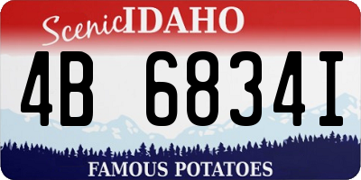 ID license plate 4B6834I
