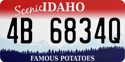 ID license plate 4B6834Q