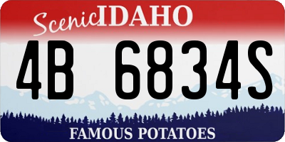 ID license plate 4B6834S