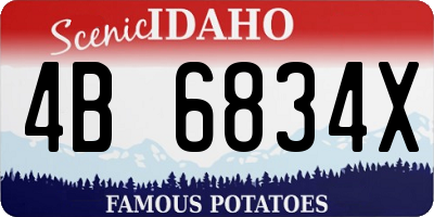 ID license plate 4B6834X