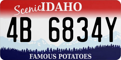 ID license plate 4B6834Y