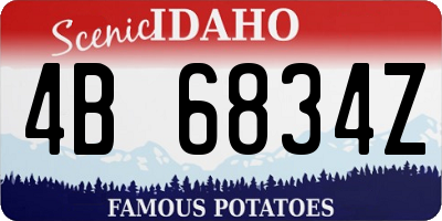 ID license plate 4B6834Z