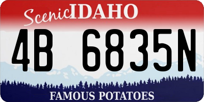 ID license plate 4B6835N