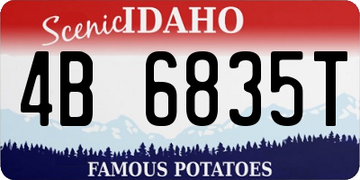 ID license plate 4B6835T