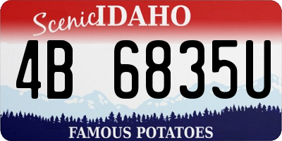 ID license plate 4B6835U