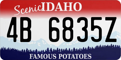 ID license plate 4B6835Z