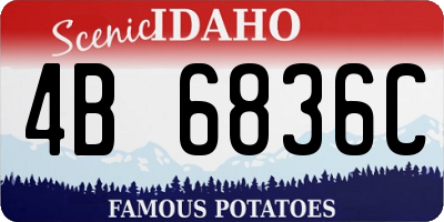 ID license plate 4B6836C