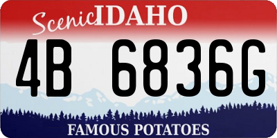 ID license plate 4B6836G