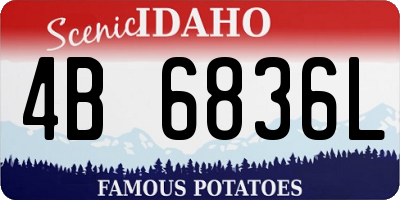 ID license plate 4B6836L