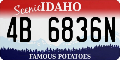 ID license plate 4B6836N