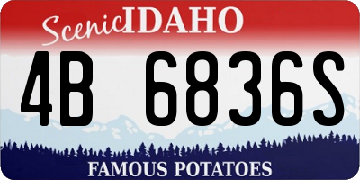 ID license plate 4B6836S