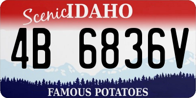 ID license plate 4B6836V