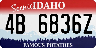ID license plate 4B6836Z