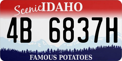 ID license plate 4B6837H