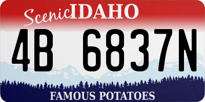 ID license plate 4B6837N