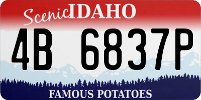 ID license plate 4B6837P