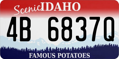 ID license plate 4B6837Q