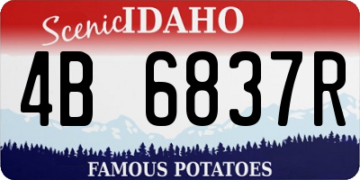 ID license plate 4B6837R