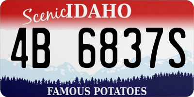 ID license plate 4B6837S