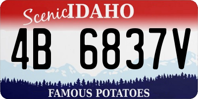 ID license plate 4B6837V