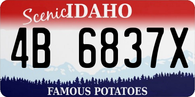 ID license plate 4B6837X