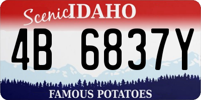 ID license plate 4B6837Y