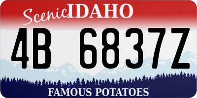 ID license plate 4B6837Z