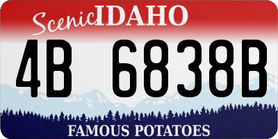 ID license plate 4B6838B