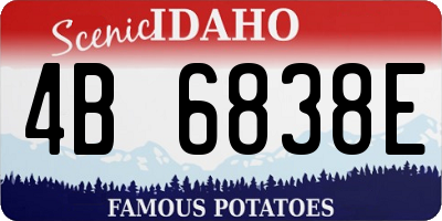 ID license plate 4B6838E
