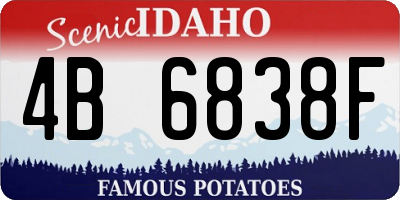 ID license plate 4B6838F