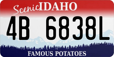ID license plate 4B6838L