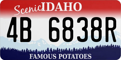 ID license plate 4B6838R