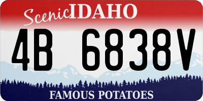 ID license plate 4B6838V