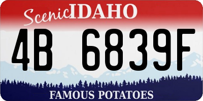 ID license plate 4B6839F