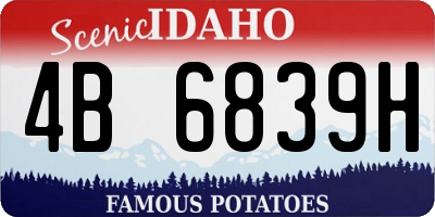 ID license plate 4B6839H