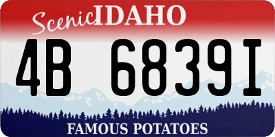 ID license plate 4B6839I
