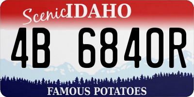 ID license plate 4B6840R