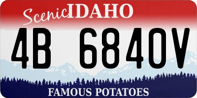 ID license plate 4B6840V