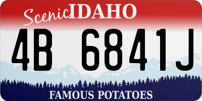 ID license plate 4B6841J