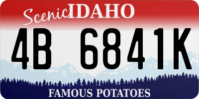 ID license plate 4B6841K